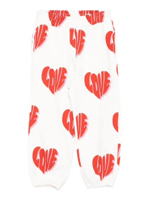 Stella McCartney Kids بنطال رياضي بطبعة قلب
