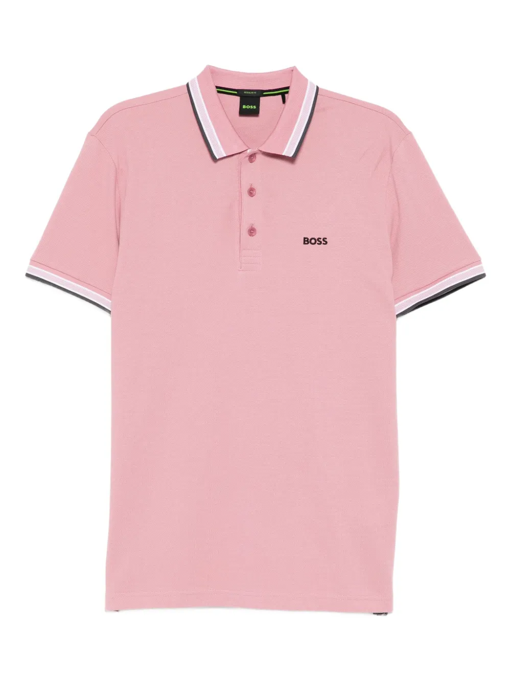 BOSS logo-embroidered polo shirt | Pink | Image 1