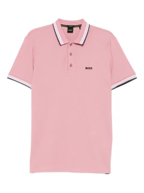 BOSS logo-embroidered polo shirt