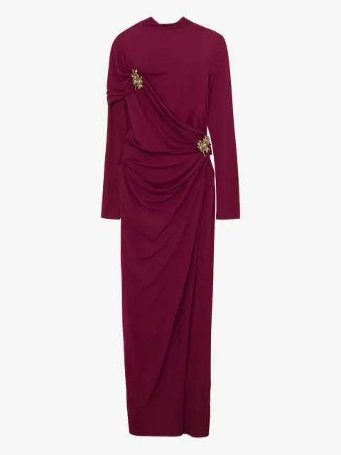 SIMKHAI  Izadora draped jewel-embellished dress