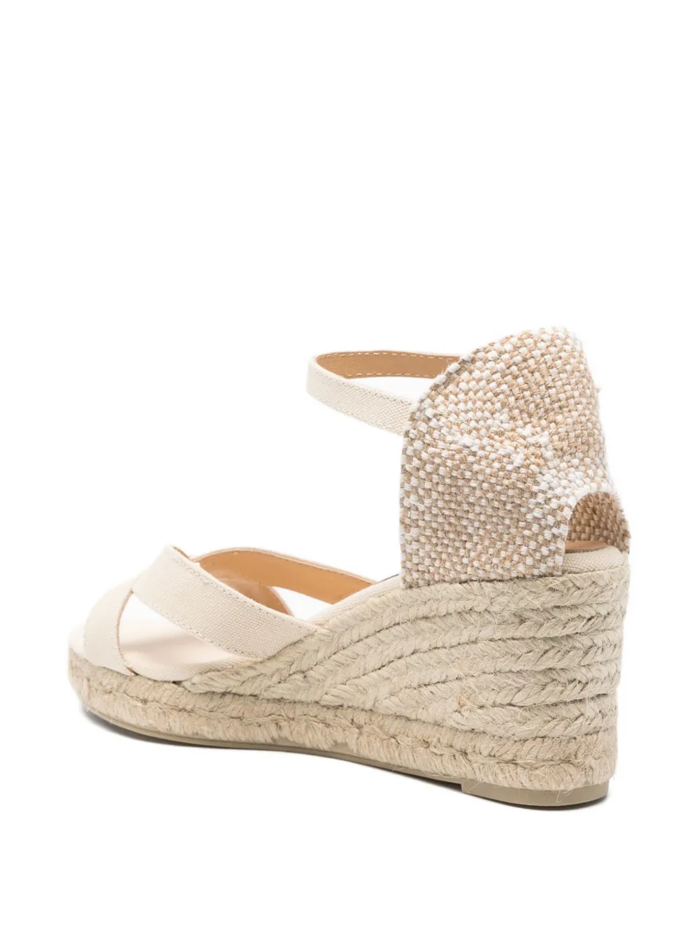 Castañer 70mm cross-strap wedge sandals Neutrals