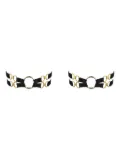 Bordelle Nara ring-detail leather garters - Black