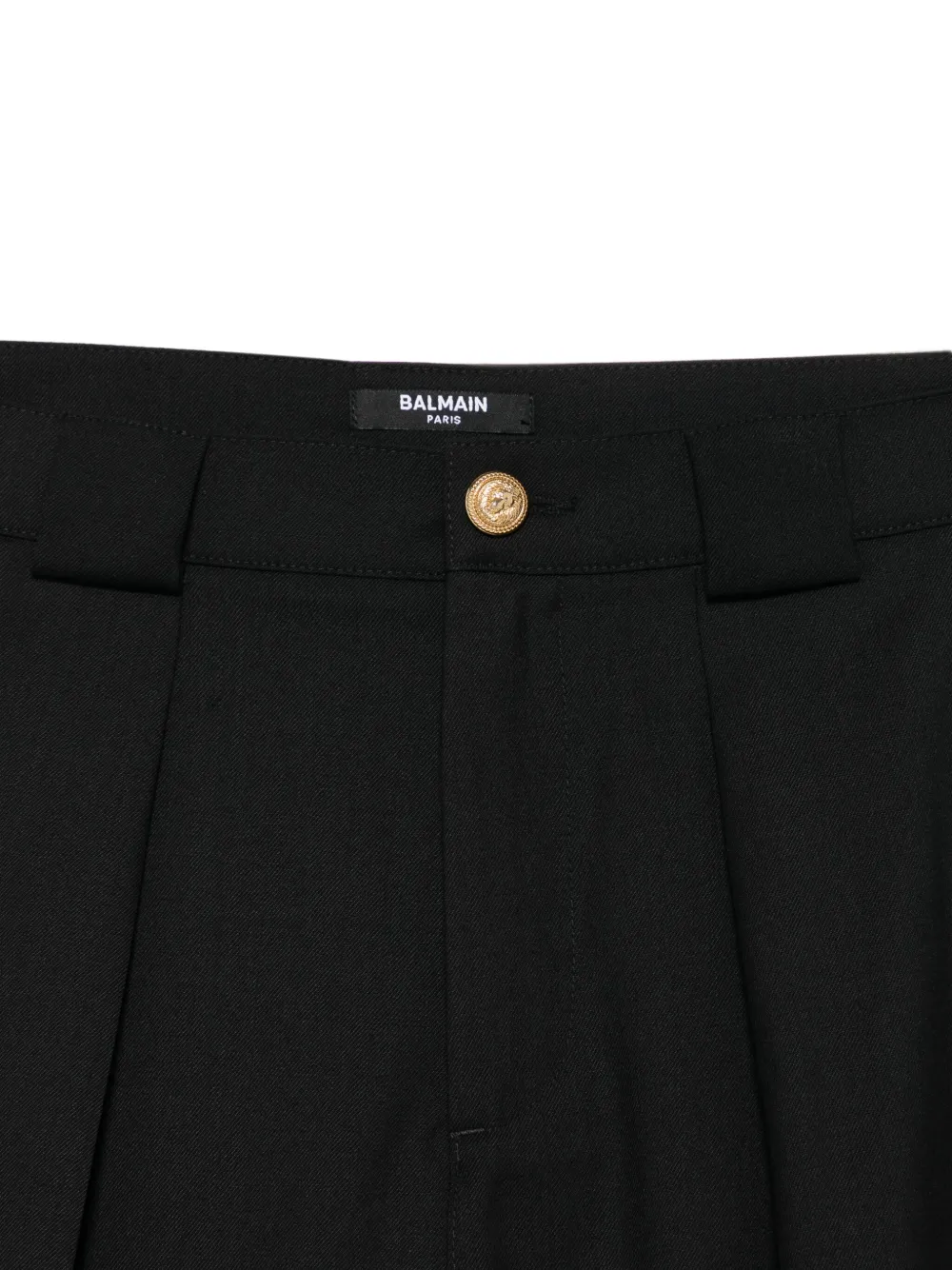 Balmain Kids Broek met geplooide voorkant Zwart