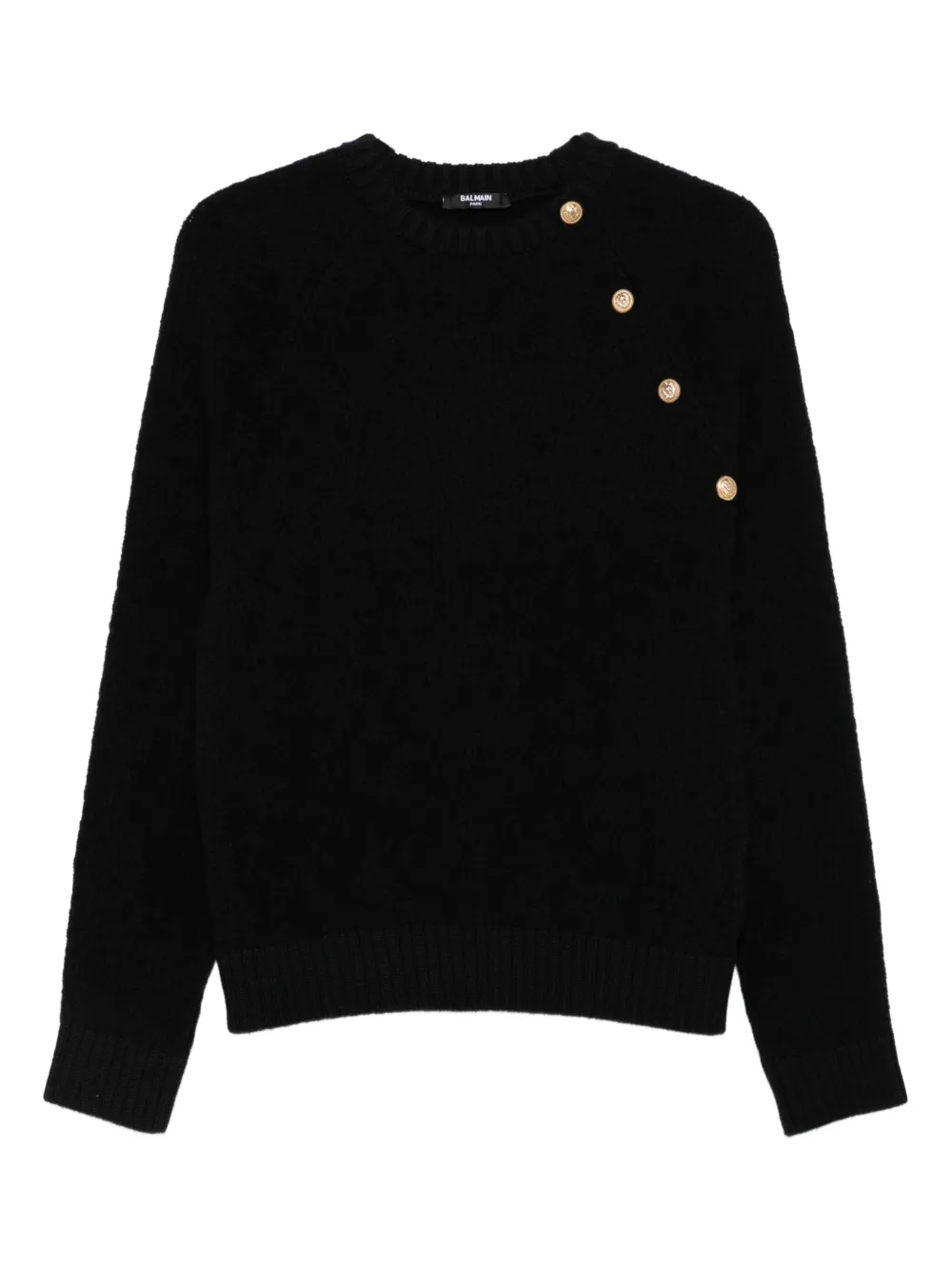 Balmain Kids button-embellished knit sweater | Black | Image 1