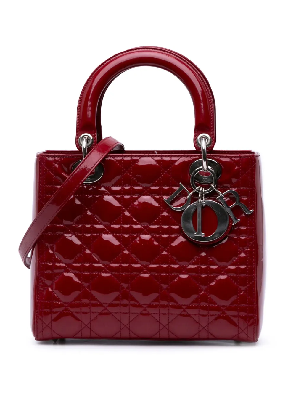 Christian Dior Pre-Owned 2013 Medium Patent Cannage Lady Dior satchel Christian Dior Pre-Owned 2013 Medium Patent Cannage Lady Dior satchel