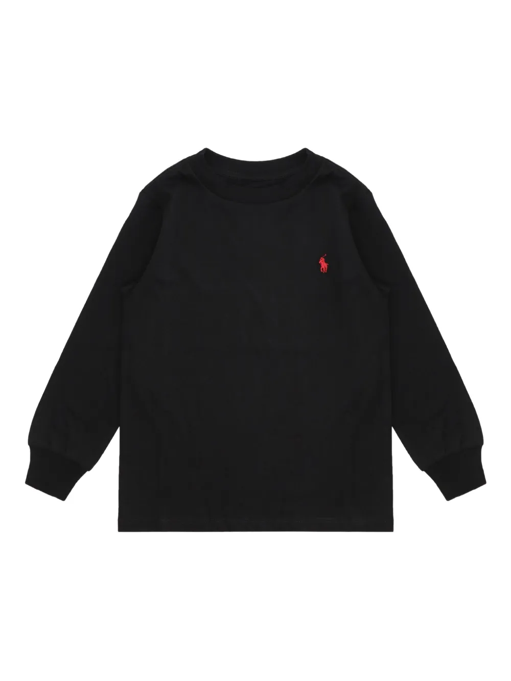 POLO RALPH LAUREN KIDS crew-neck logo sweatshirt Zwart
