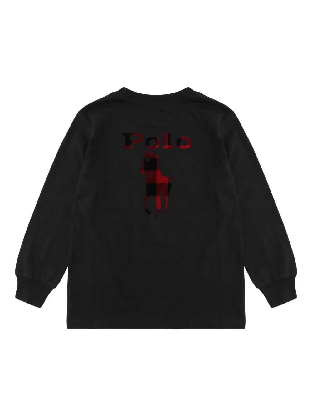 POLO RALPH LAUREN KIDS crew-neck logo sweatshirt Zwart