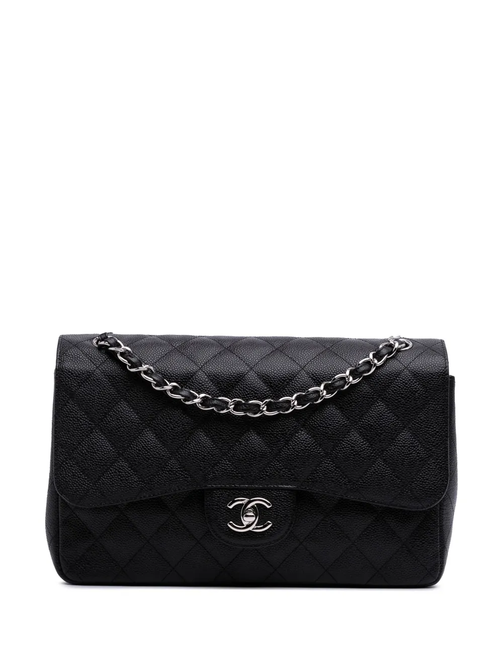 CHANEL Pre-Owned 2011 Jumbo Classic Caviar Double Flap shoulder bag - CHANEL Pre-Owned 2011 Jumbo Classic Caviar Double Flap shoulder bag -