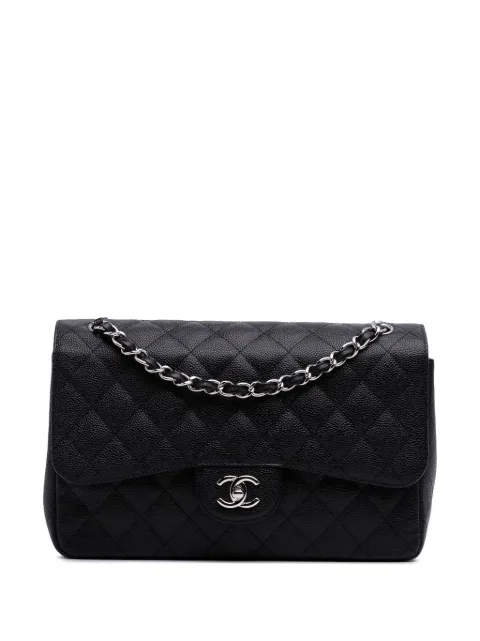 CHANEL Pre-Owned 2011 Jumbo Classic Caviar Double Flap shoulder bag