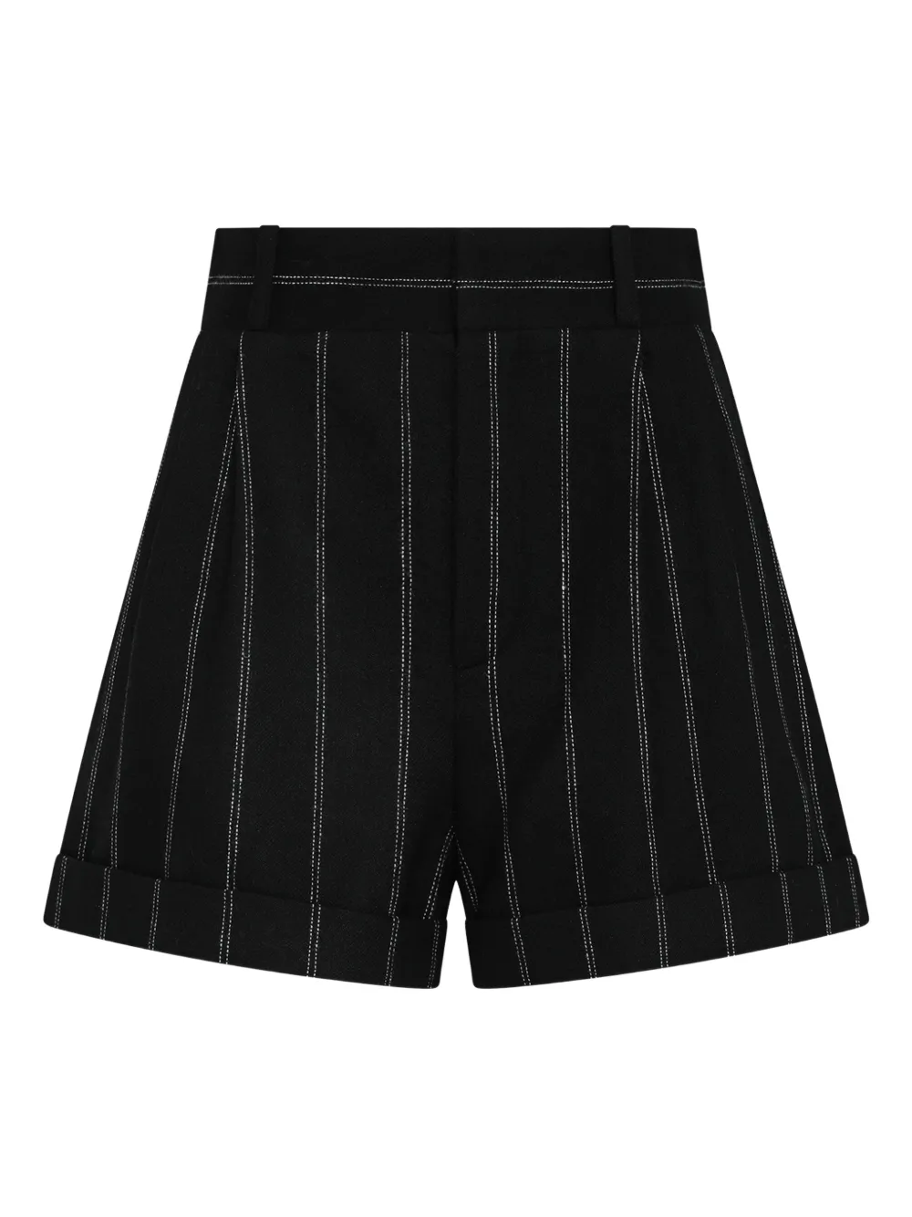 The Mannei wool shorts Zwart