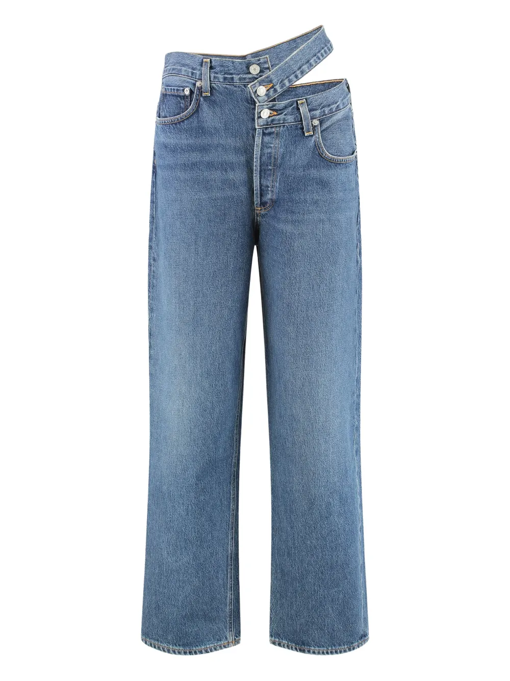 AGOLDE cut-out jeans Blauw