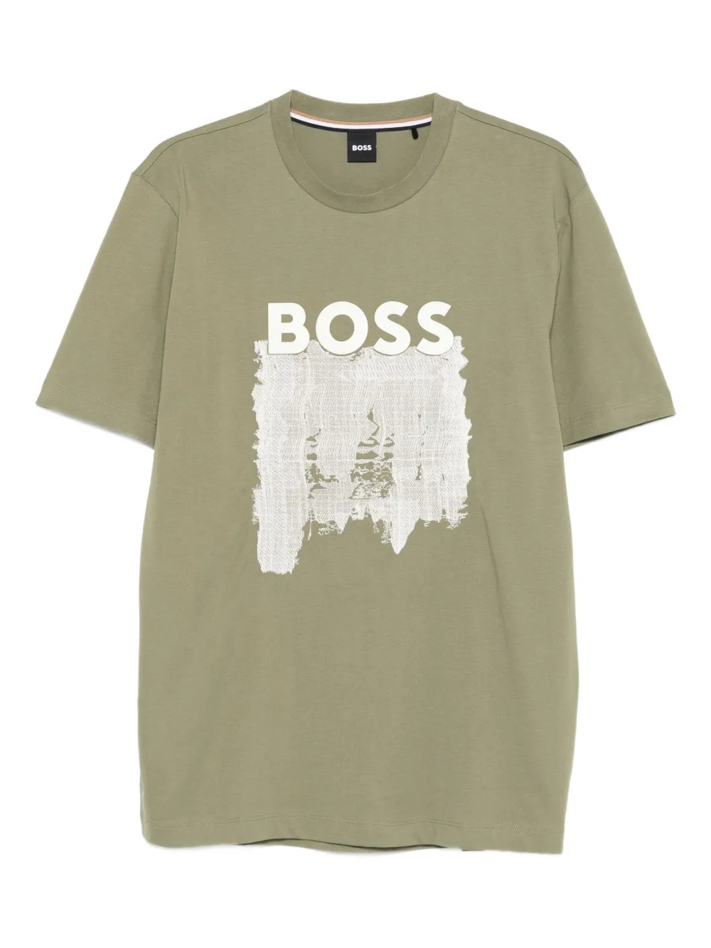 BOSS logo-print cotton T-shirt | Green | Image 1