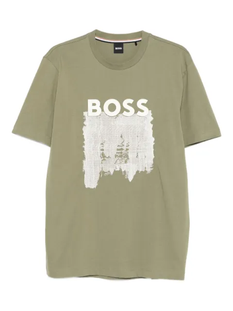 BOSS logo-print cotton T-shirt
