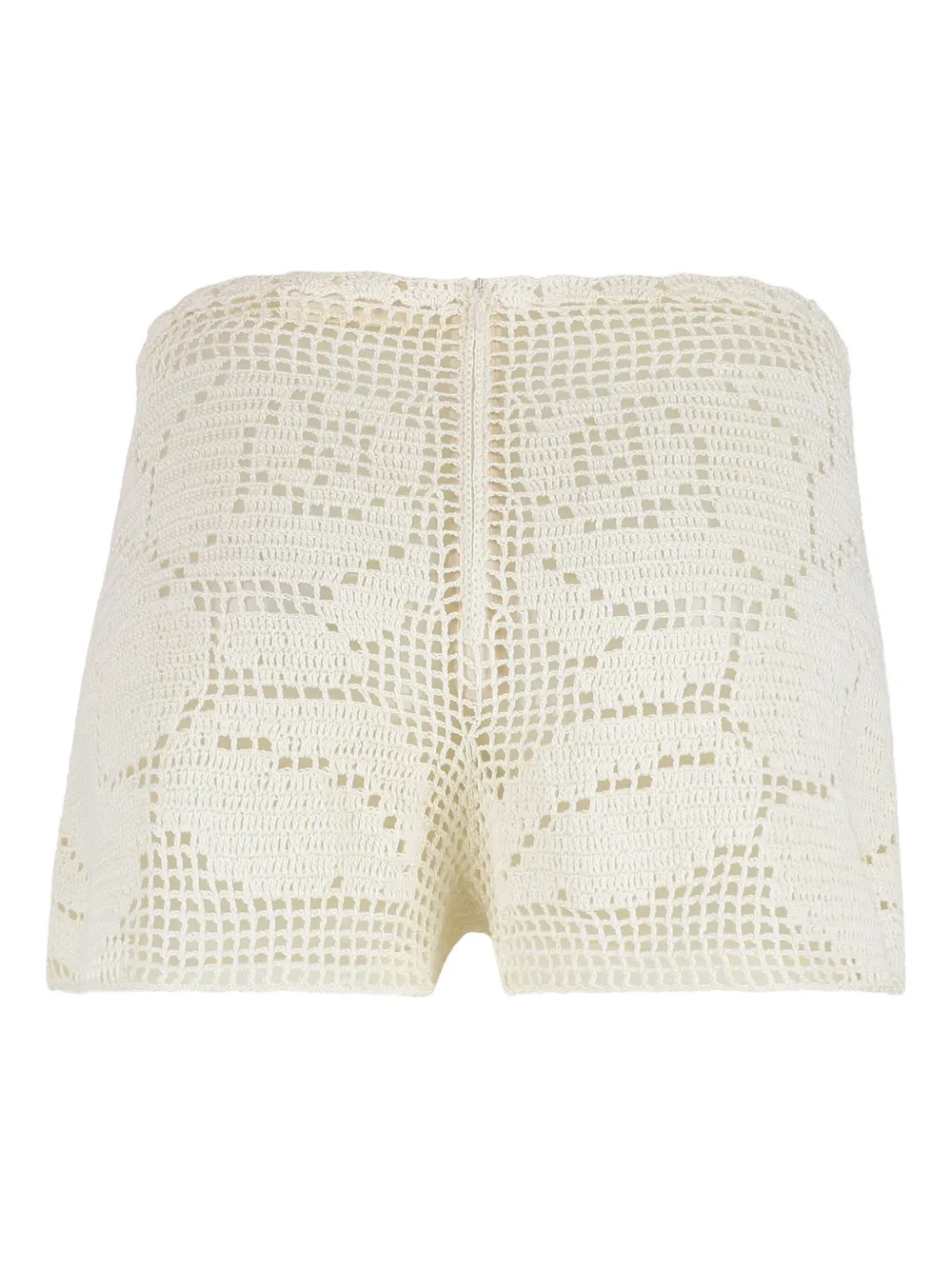 Magda Butrym crochet floral shorts Beige