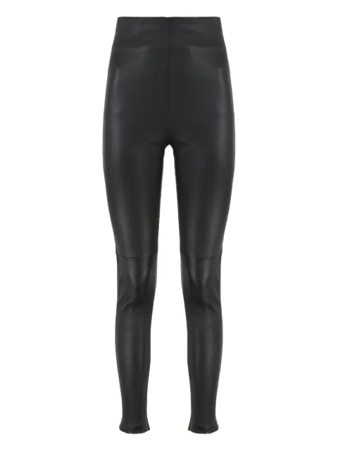 SABLYN leather zip-fastening pants