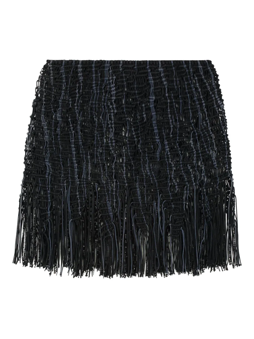 Roberta Einer Element knitted fringe mini skirt | Black | Image 1