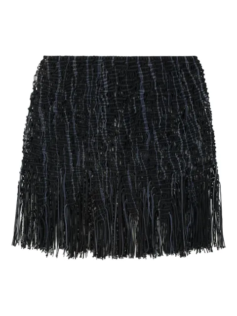 Roberta Einer Element knitted fringe mini skirt