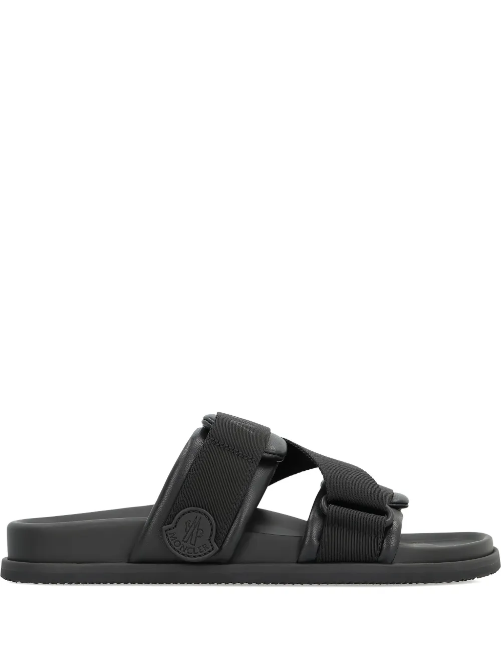 Moncler Mon Summer double-strap leather sandals - ブラック Moncler Mon Summer double-strap leather sandals - ブラック