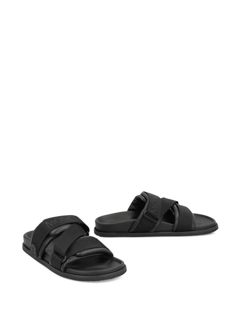 Moncler Mon Summer double-strap leather sandals | Flat Sandals | Image 2
