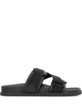 Moncler Mon Summer double-strap leather sandals - Black