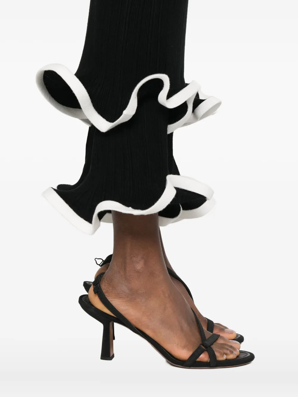 Simkhai Ruffled Midi Skirt In Black