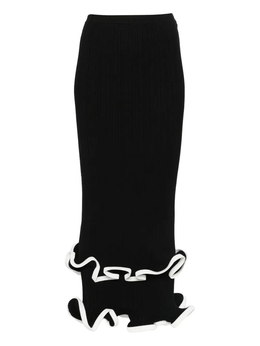 Simkhai ruffled midi skirt | Black | Image 1