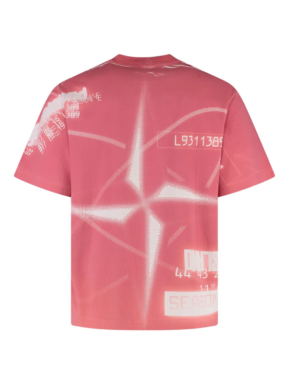 Stone Island Compass-logo cotton T-shirt Roze