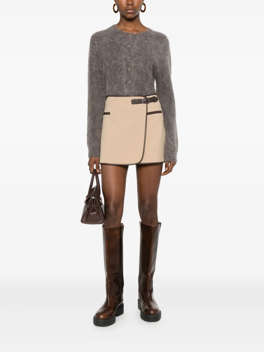 Simkhai Sheridan buckled mini skirt - Beige