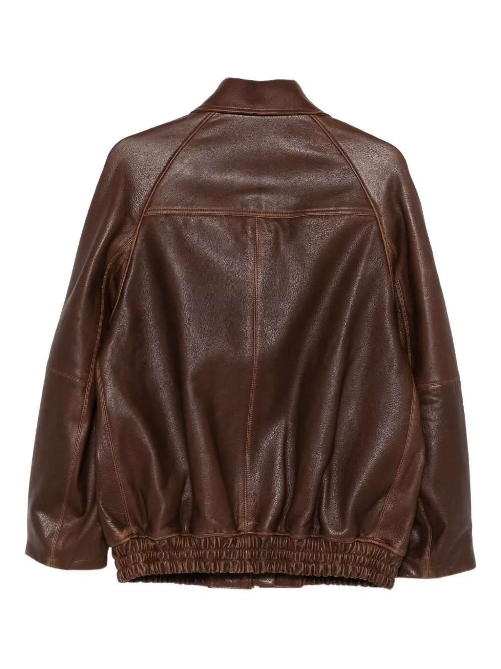 Simkhai Zip-fastening Leather Jacket In Brown