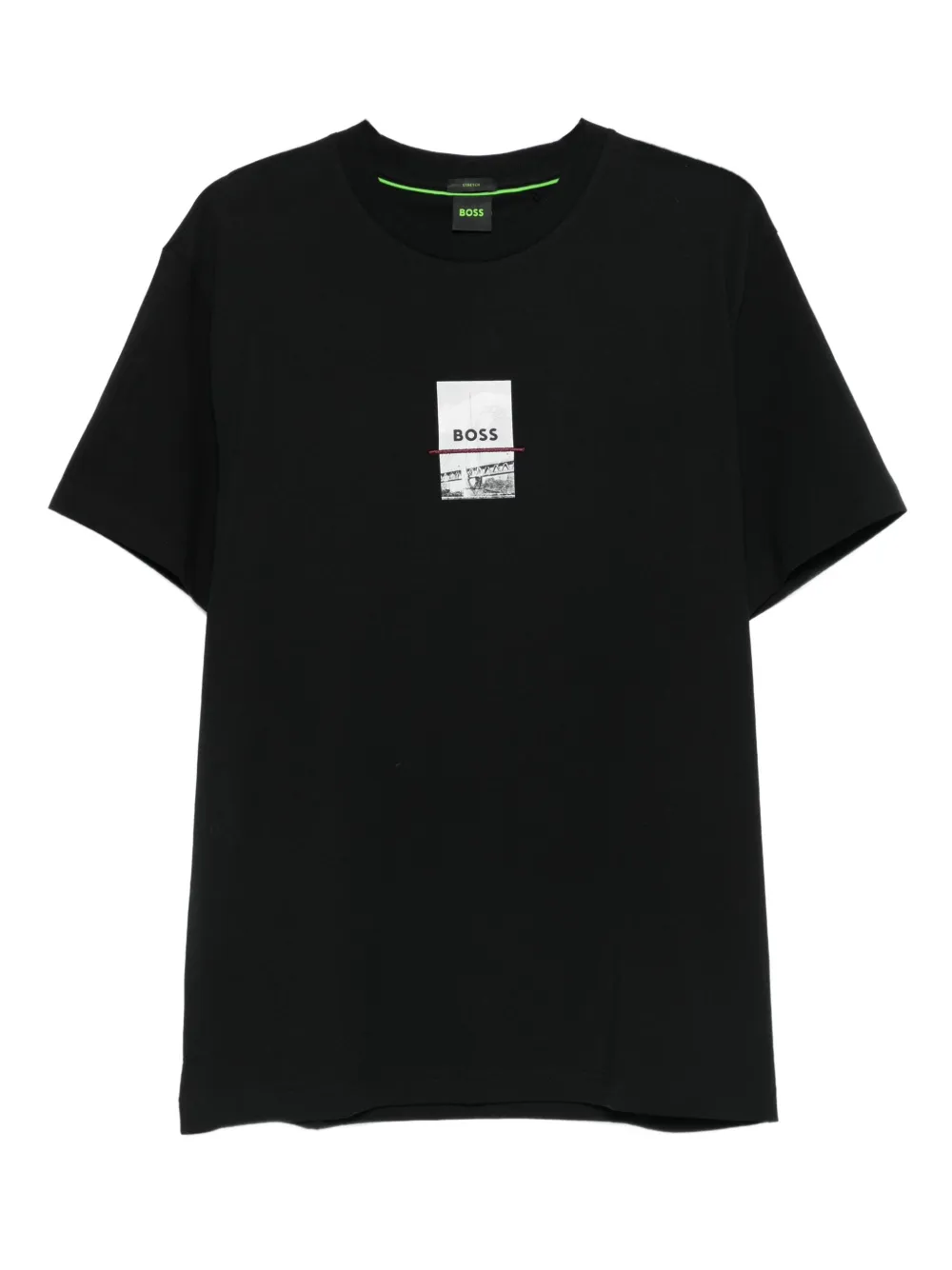 BOSS T-shirt met grafische print Zwart