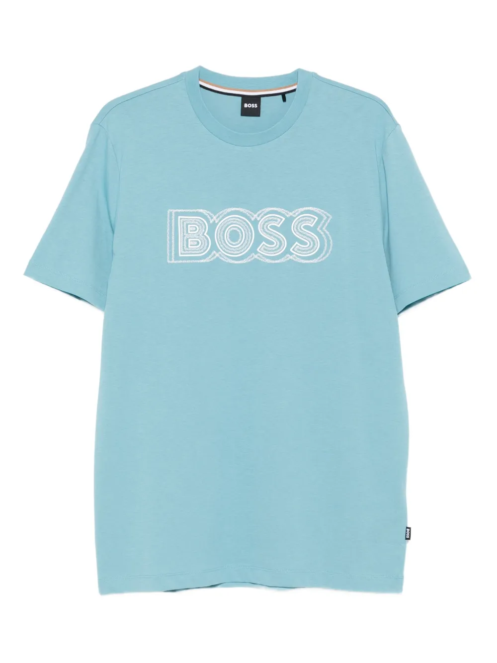 BOSS logo-embroidered T-shirt | Blue | Image 1