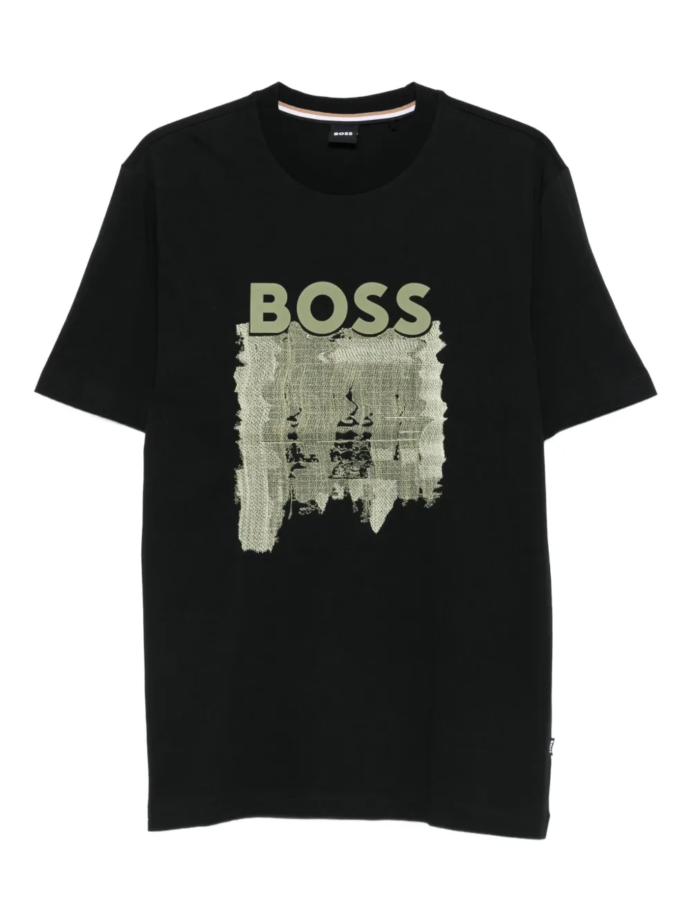BOSS logo-print graphic T-shirt | Black | Image 1