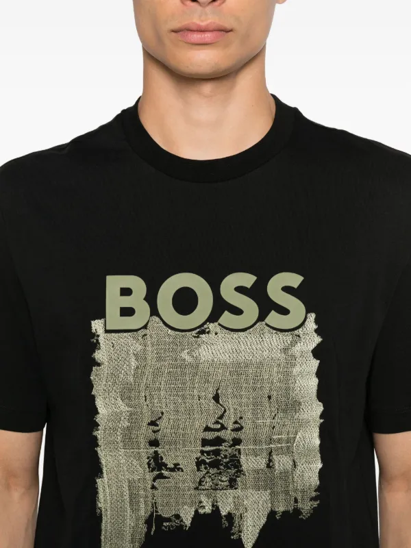 BOSS logo-print Graphic T-shirt Black FARFETCH JO