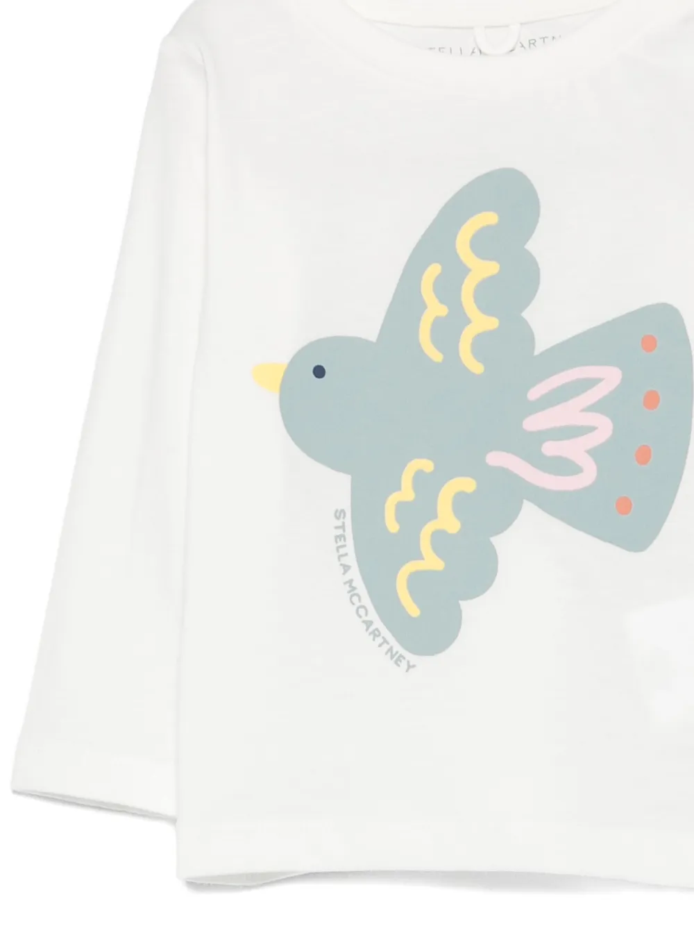Stella McCartney Kids bird-print long-sleeve top Wit