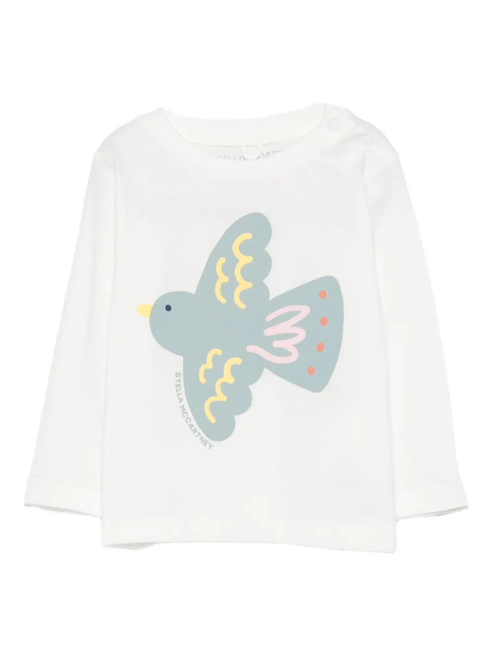 Stella McCartney Kids bird-print long-sleeve top Wit