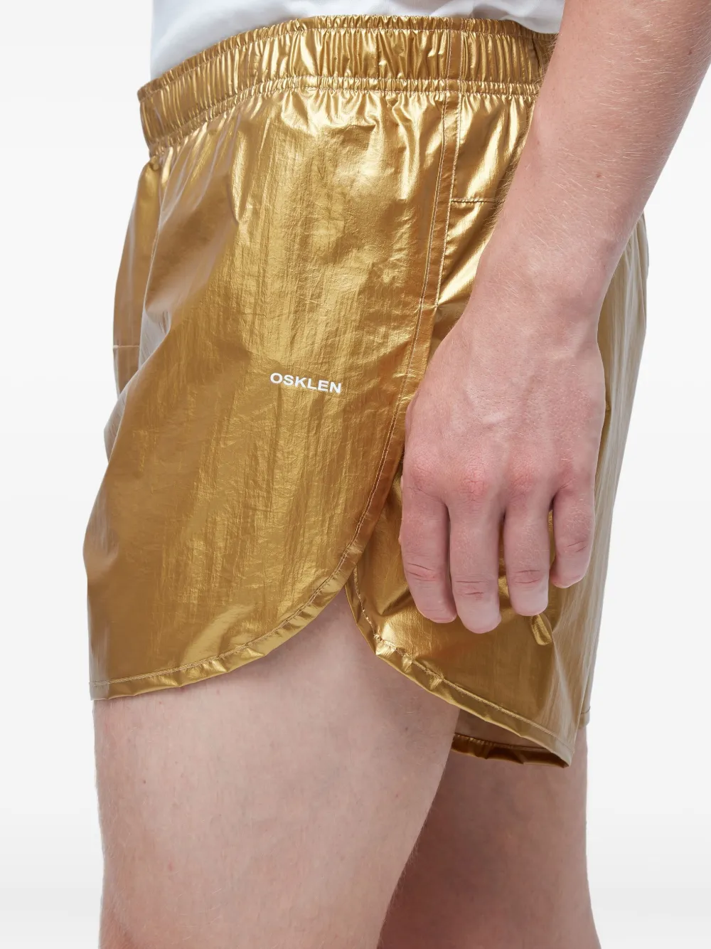 Osklen Carnaval II shorts met metallic-effect Goud