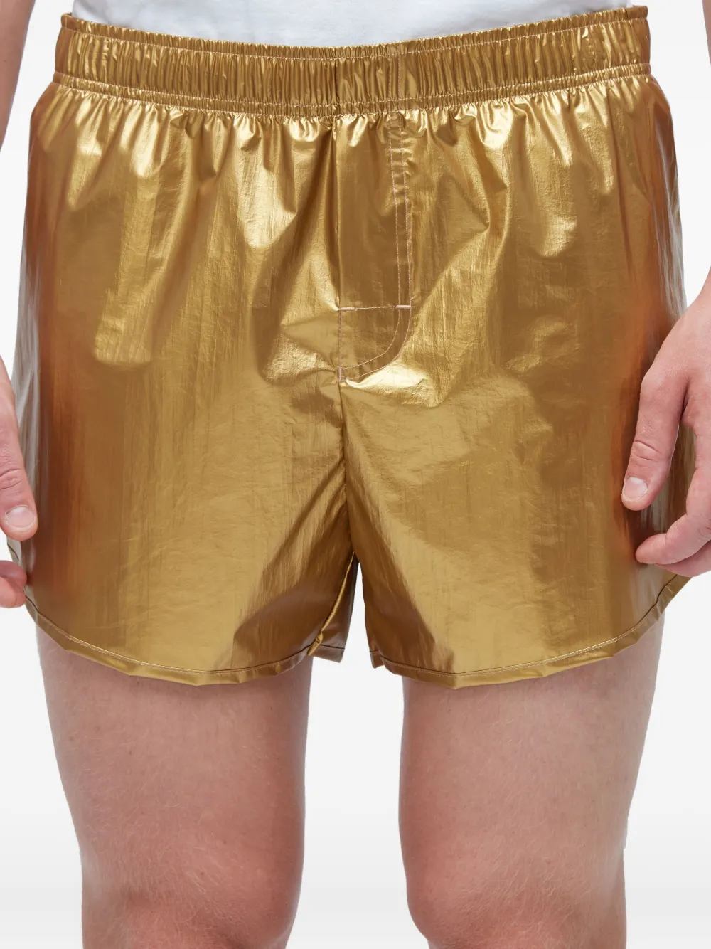 Osklen Carnaval II shorts met metallic-effect Goud