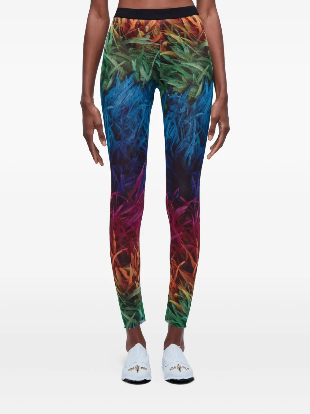 Osklen Legging met verenprint Oranje