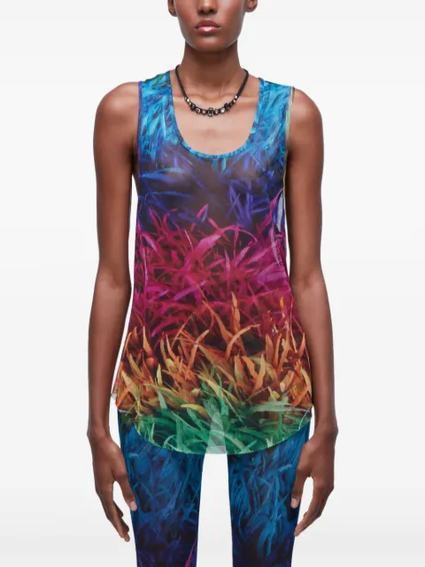 Osklen Blusa de mesh com estampa arco-íris