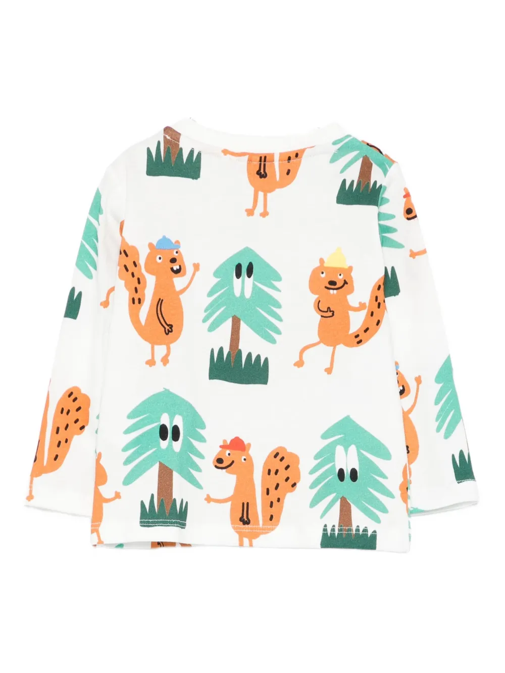 Stella McCartney Kids squirrel-tree print top Wit