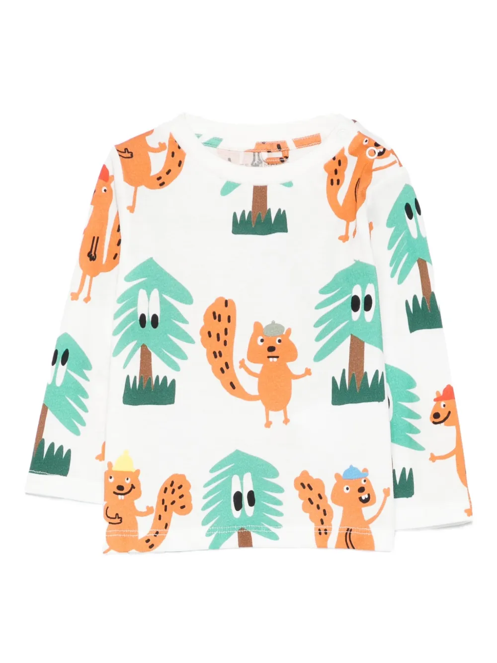 Stella McCartney Kids squirrel-tree print top Wit