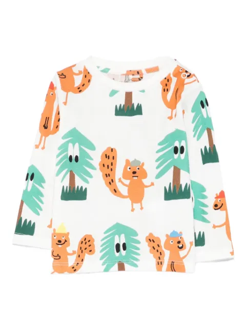 Stella McCartney Kids squirrel-tree print top