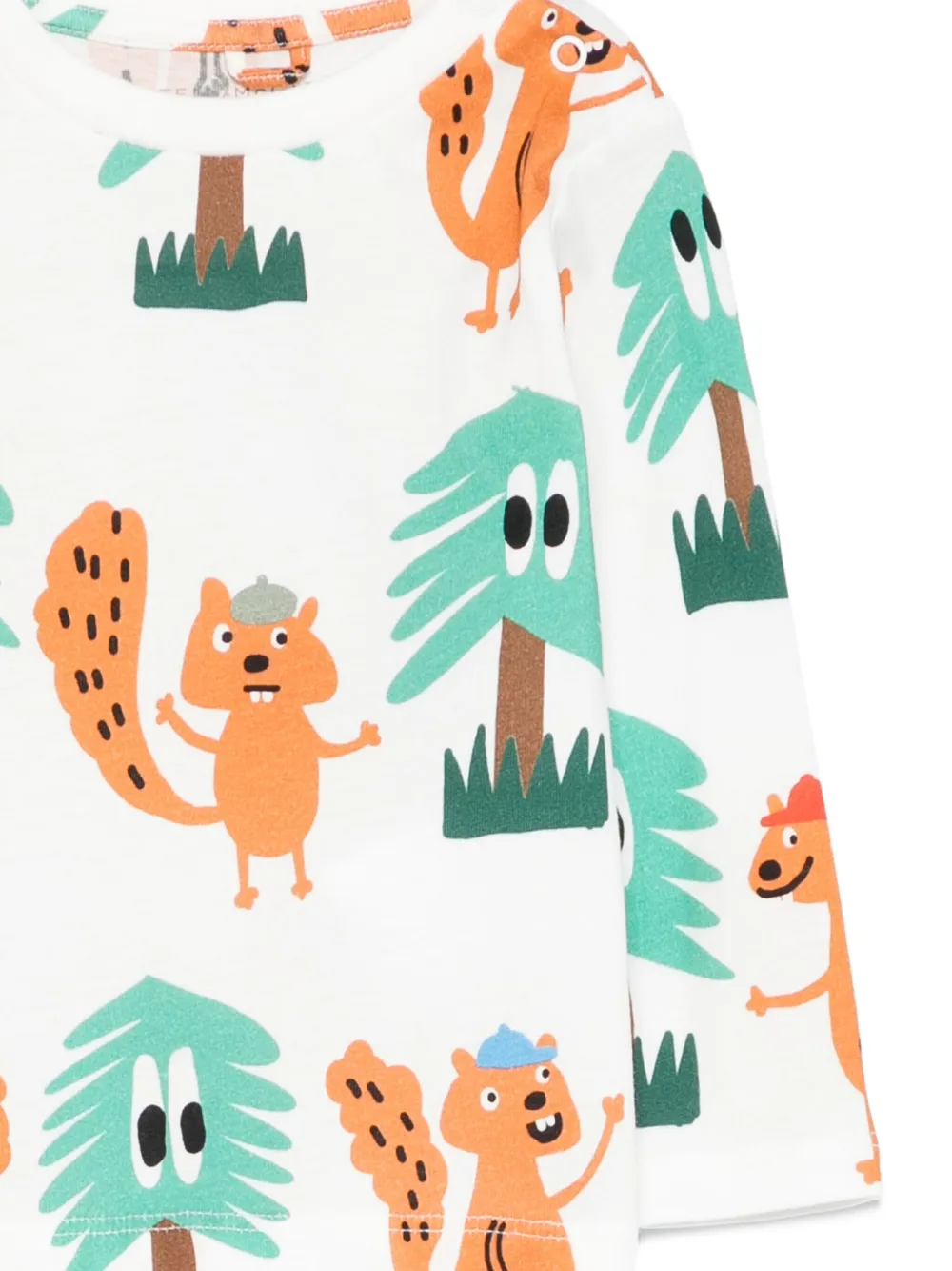 Stella McCartney Kids squirrel-tree print top Wit