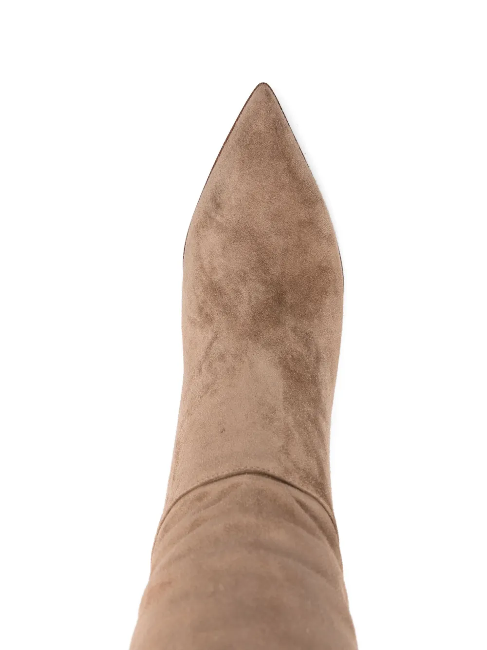 Gianvito Rossi 40mm leather pointed-toe knee-high boots Neutrals