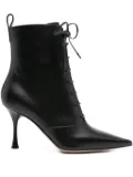 Gianvito Rossi 85mm lace-up pointed-toe boots - Black