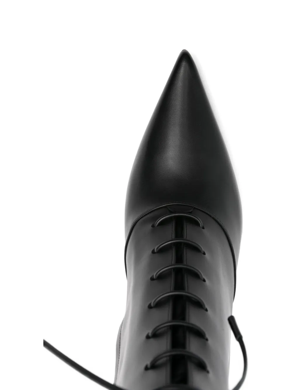 Gianvito Rossi 85mm lace-up pointed-toe boots Black