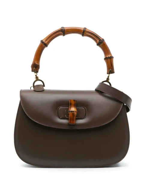 Gucci Pre-Owned 20th Century Calfskin Bamboo Night satchel