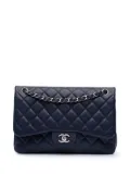 CHANEL Pre-Owned 2014 Medium Classic Caviar Double Flap shoulder bag - Blue