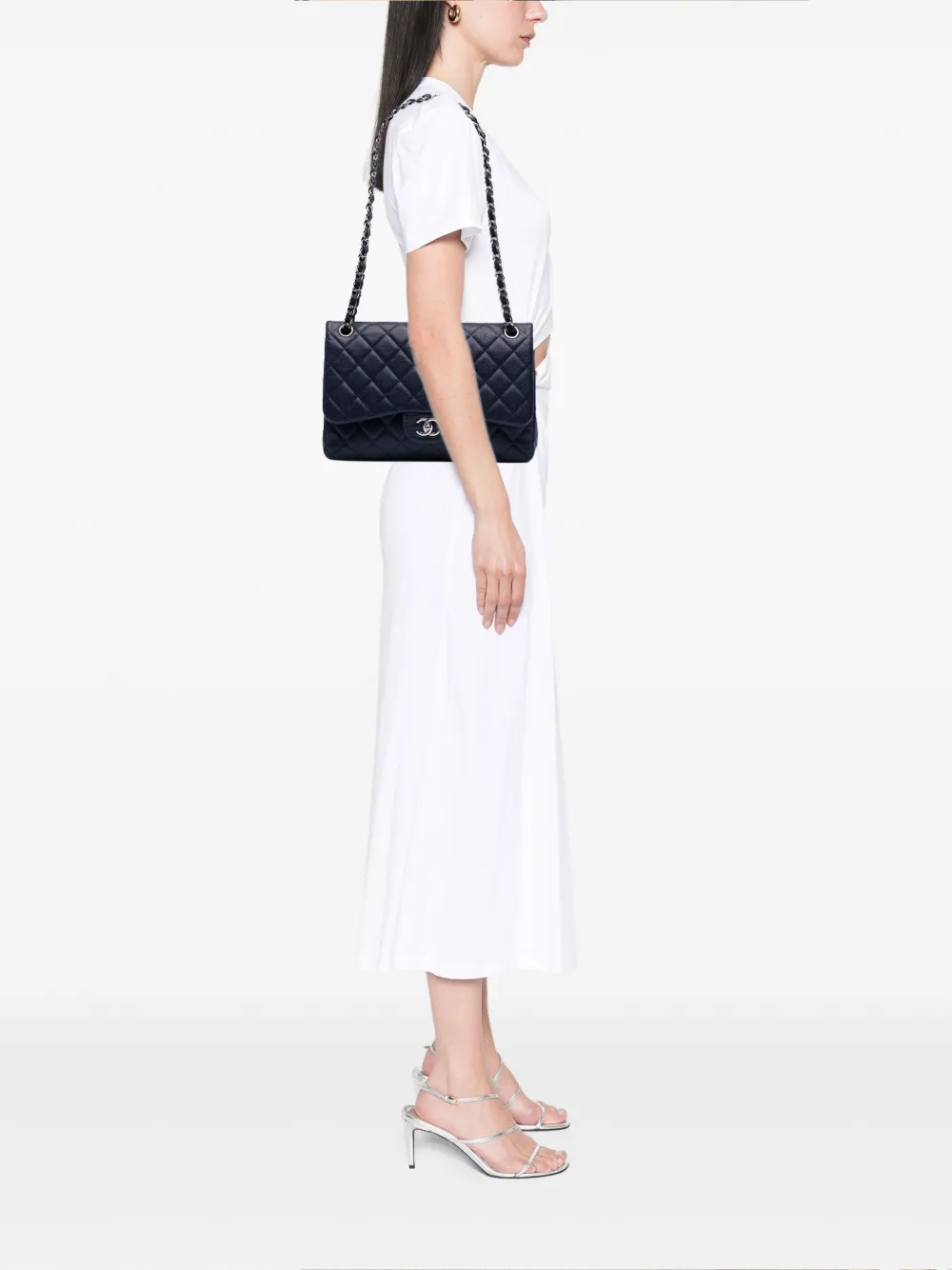 CHANEL Pre-Owned 2014 Medium Classic Caviar Double Flap shoulder bag | Pre-Owned | Image 2