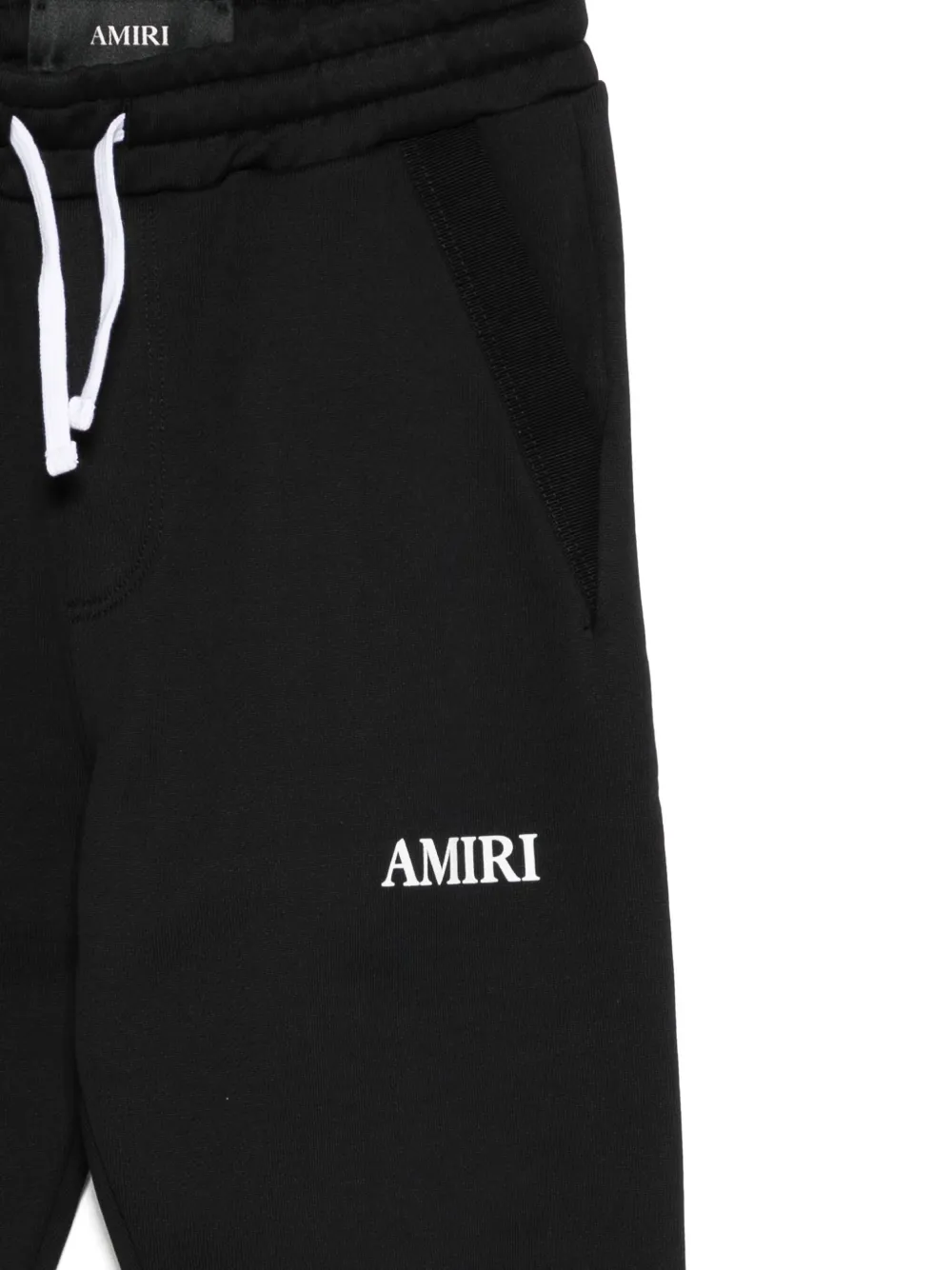 AMIRI KIDS logo-embroidered cuffed sweatpants Zwart